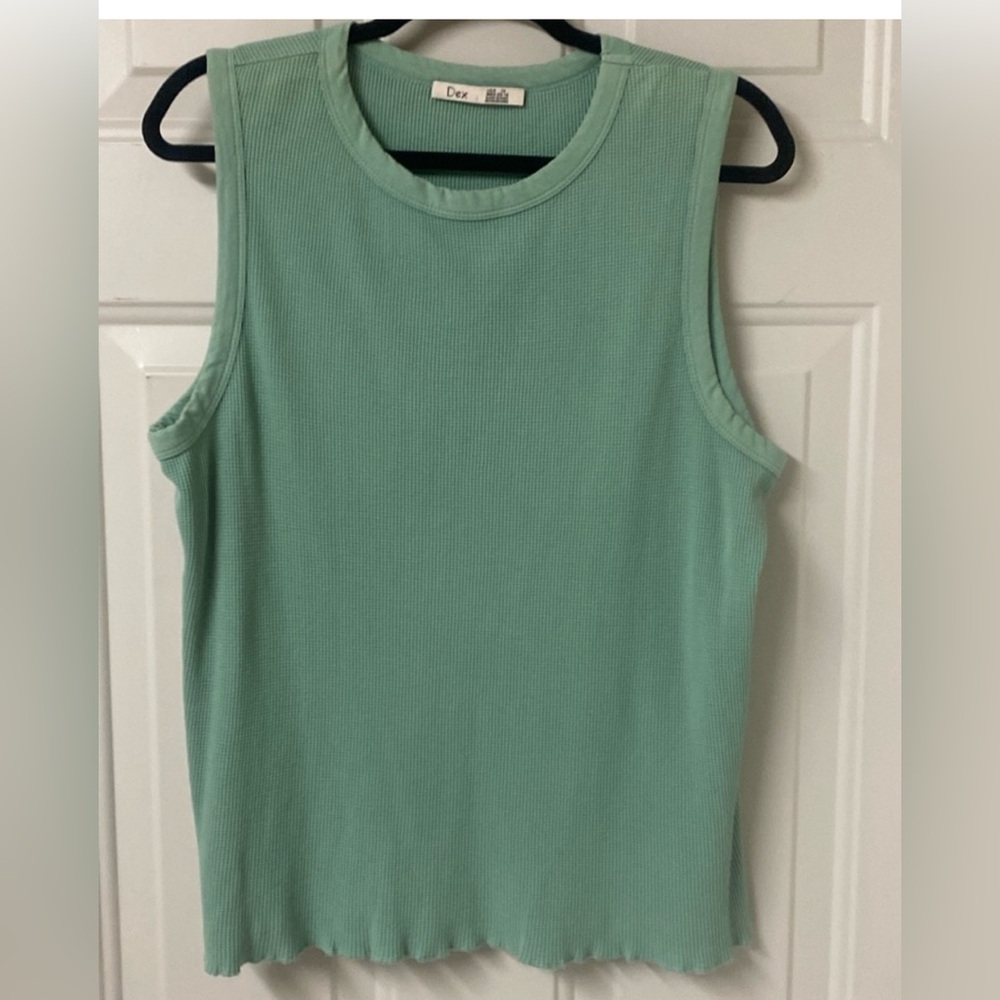Dex 1X 100% Cotton Mint Green Cotton Top